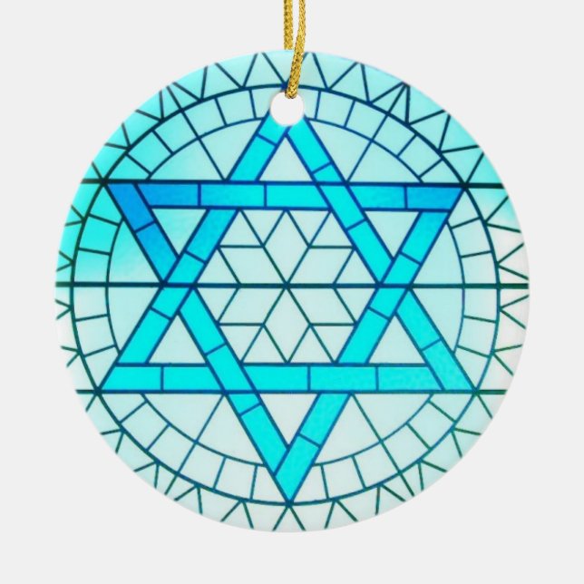 Jewish Star of David Ornament (Front)