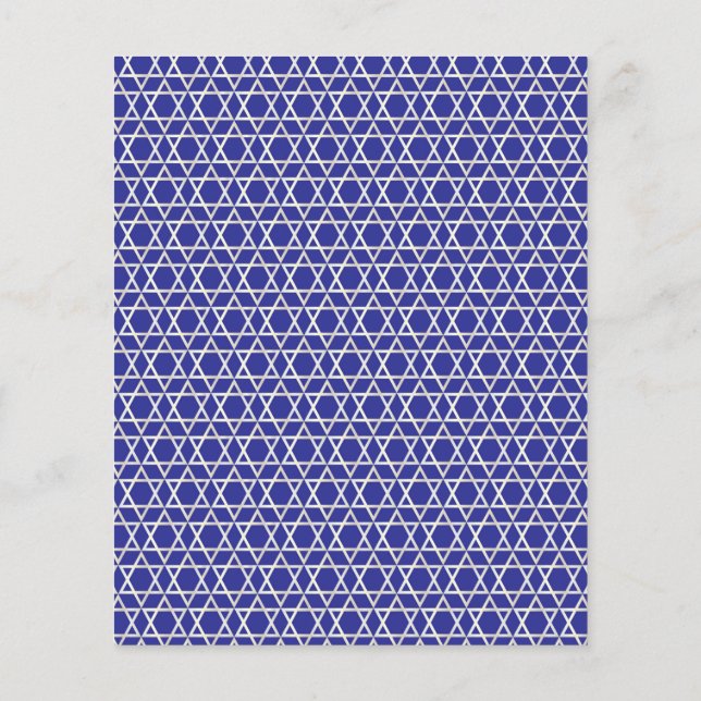 Jewish Star of David Pattern Scrapbook Paper (Back)
