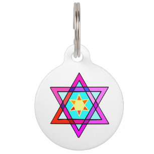Jewish Star Of David Pet Tag