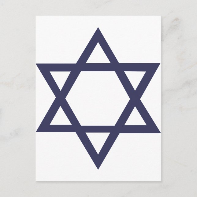 Jewish Star of David Postcard (Front)