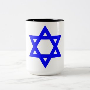 ✡︎ Jewish Star of David Two-Tone Coffee Mug
