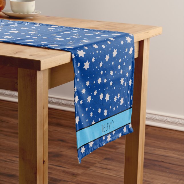 Jewish Star Personalised Table Runners (In Situ)