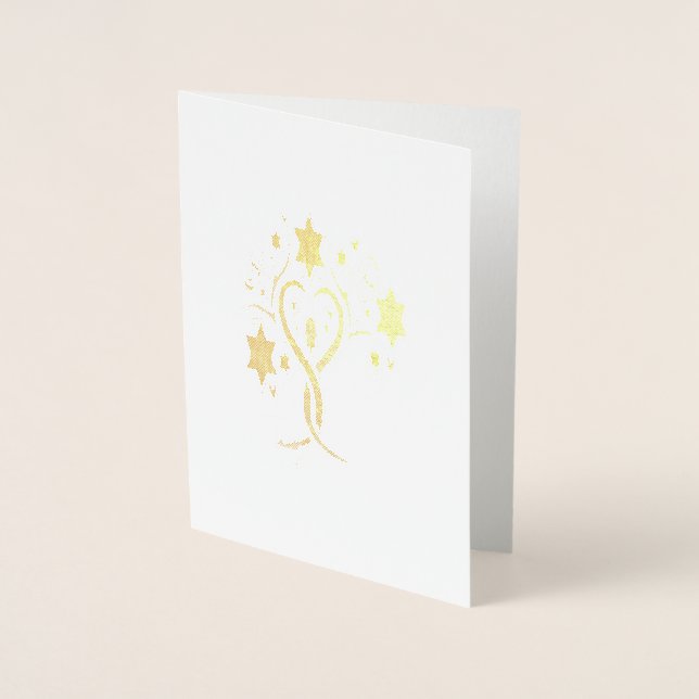 Jewish Star Tree of Life Card  (Front)