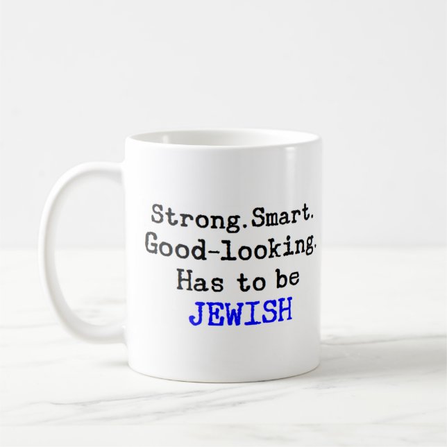 jewish strong coffee mug (Left)