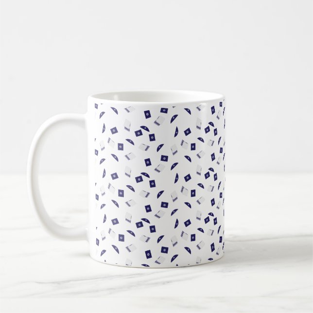 Jewish symbols pattern coffee mug (Left)