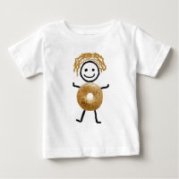 Jewish T-Shirt-Kids -Bagel Kid