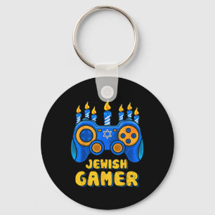 Jewish Video Game Controller Gamer Chanukah Boy Ki Key Ring