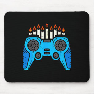 Jewish Video Game Gamer Hanukkah Chanukah Men Boy  Mouse Pad