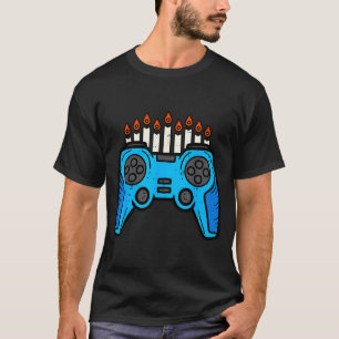 Jewish Video Game Gamer Hanukkah Chanukah Men Boy  T-Shirt
