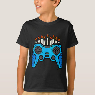Jewish Video Game Gamer Hanukkah Chanukah Men Boy  T-Shirt