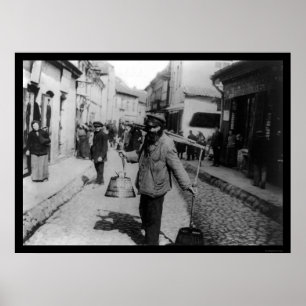 Jewish Water Carrier in Vilnius, Russia 1922 Poster