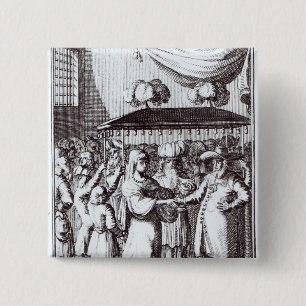 Jewish Wedding 15 Cm Square Badge