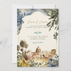 Jewish Wedding Invitation   Jerusalem Invite