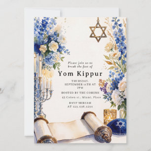 Jewish Yom Kippur Break The Fast Dinner Party Invitation