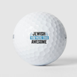 Jewish You Were This Awesome Funny Hanukkah Gift Golf Balls