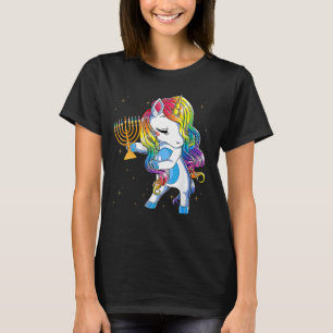 Jewnicorn   Hanukkah Unicorn   Girl Women Pajamas T-Shirt