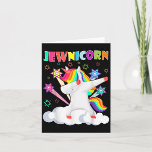 Jewnicorn Jewish Dabbing Unicorn Jew Rosh Hashanah Card