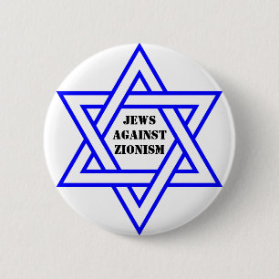 Jews against zionism 6 cm round badge