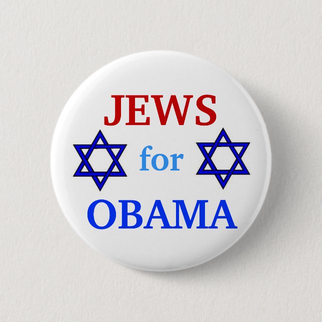 Jews for Obama 2012 button (Front)