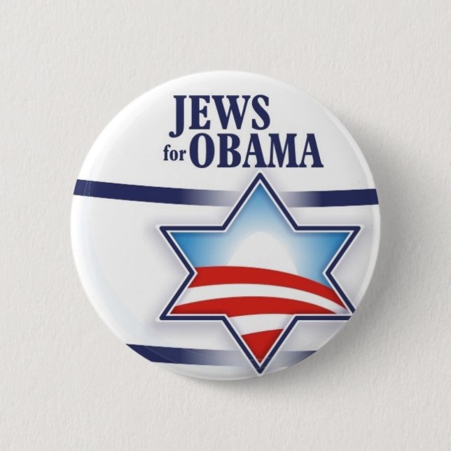 Jews for Obama 6 Cm Round Badge (Front)