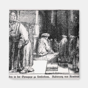 Jews in the Synagogue in Amsterdam Magnet