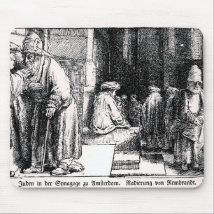 Jews in the Synagogue in Amsterdam Mouse Pad