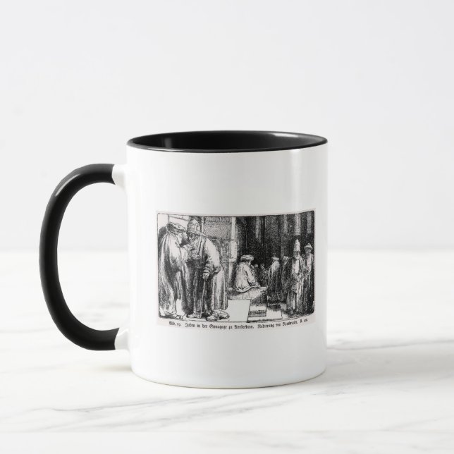 Jews in the Synagogue in Amsterdam Mug (Left)