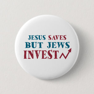 Jews Invest - Jewish finance humour 6 Cm Round Badge
