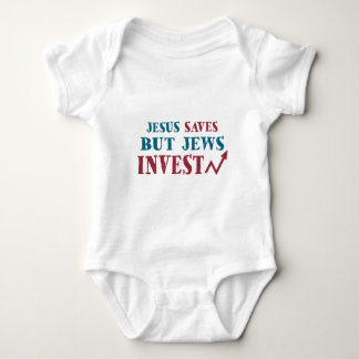 Jews Invest - Jewish finance humour Baby Bodysuit