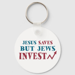 Jews Invest - Jewish finance humour Key Ring