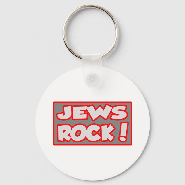 Jews Rock! Key Ring (Front)
