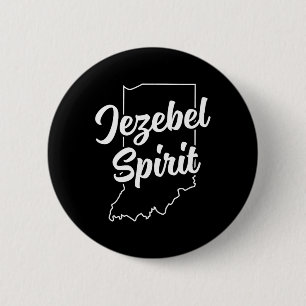 Jezebel Spirit Funny Indiana Pride Blue Dot In A R 6 Cm Round Badge