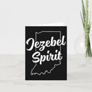 Jezebel Spirit Funny Indiana Pride Blue Dot In A R Card