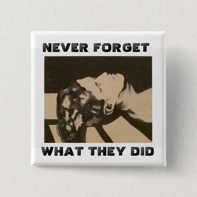 JFK 1917 - 1963 15 CM SQUARE BADGE (Front)