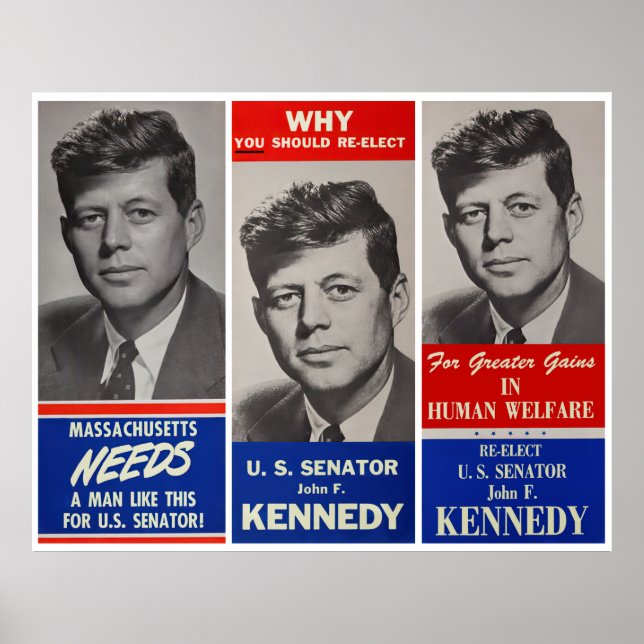 JFK 1958 SENATE CAMPAIGN POSTER (Front)