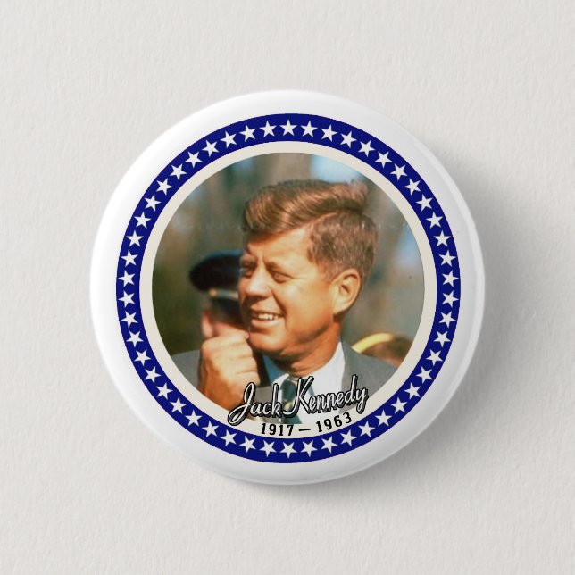 JFK 6 CM ROUND BADGE (Front)