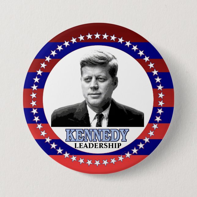 JFK 7.5 CM ROUND BADGE (Front)