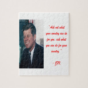 JFK & Ask Not Quote Jigsaw Puzzle