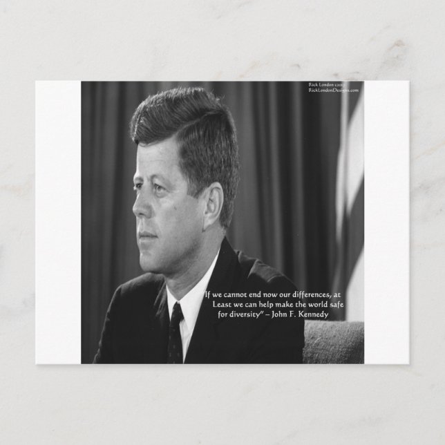 JFK Difference/Diversity Quote Postcard (Front)