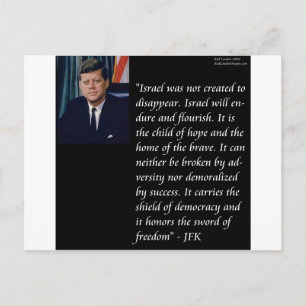 JFK & Famous Quote Re Israel Postcard