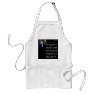 JFK & Famous Quote Re Israel Standard Apron