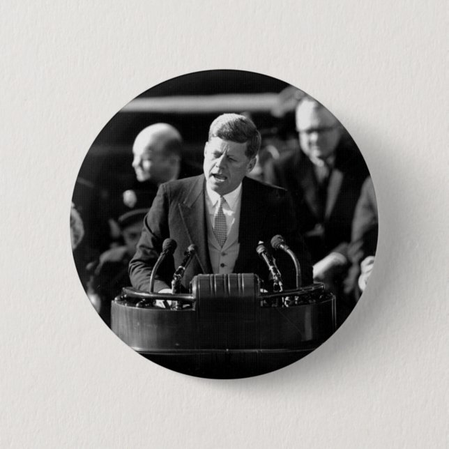 JFK Inauguaration 6 Cm Round Badge (Front)