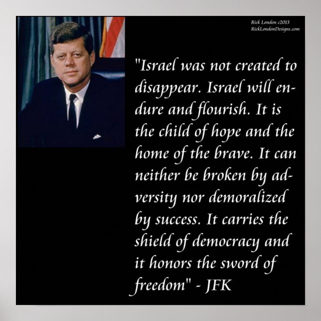 JFK & Israel Quote Poster (Front)