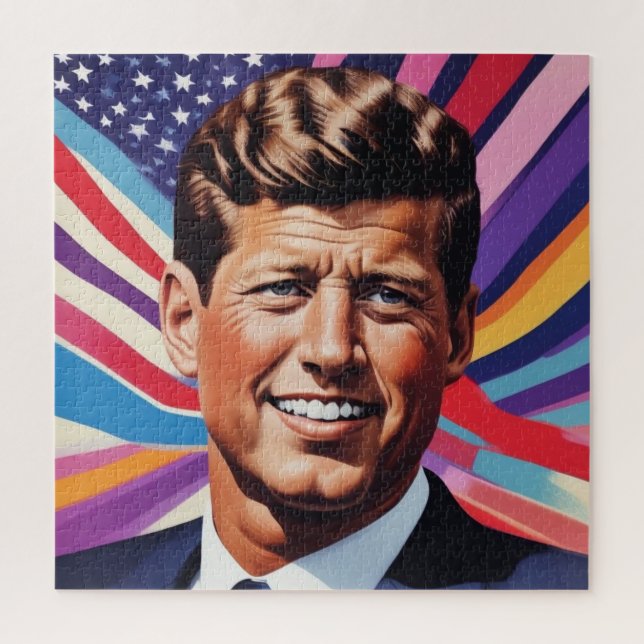 JFK John F. Kennedy Motivational Inspiration Jigsaw Puzzle (Vertical)