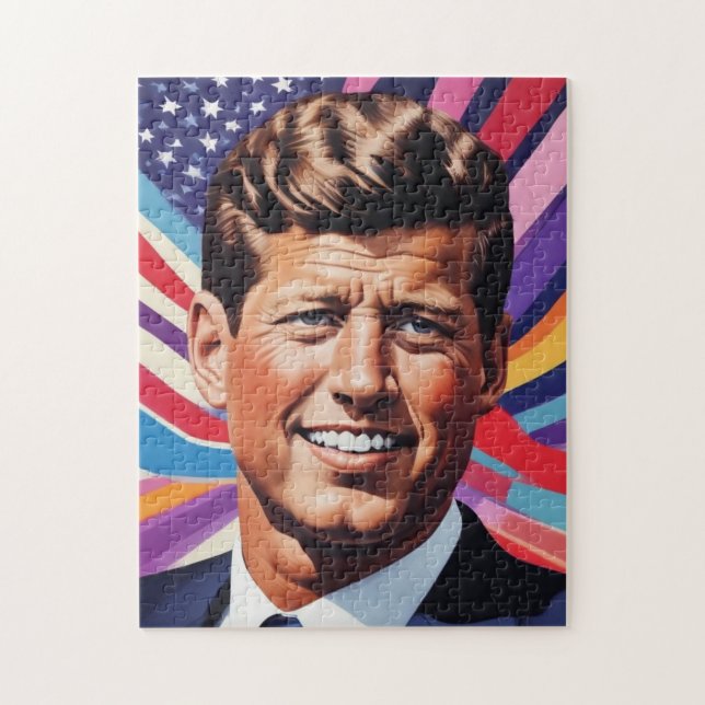 JFK John F. Kennedy Motivational Inspiration Jigsaw Puzzle (Vertical)