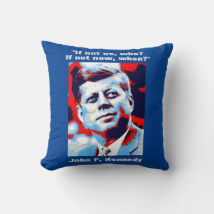 JFK John F. Kennedy Quote Motivational Inspiration Cushion