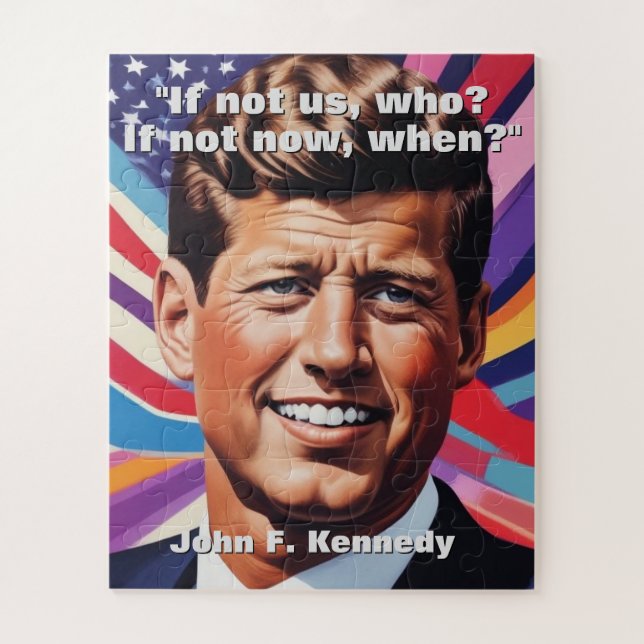 JFK John F. Kennedy Quote Motivational Inspiration Jigsaw Puzzle (Vertical)