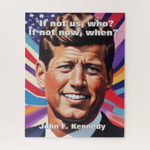 JFK John F. Kennedy Quote Motivational Inspiration Jigsaw Puzzle