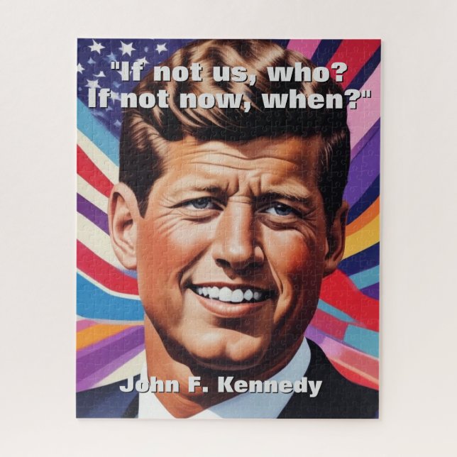 JFK John F. Kennedy Quote Motivational Inspiration Jigsaw Puzzle (Vertical)