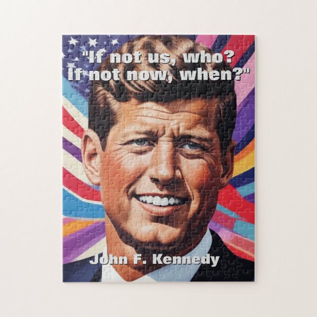 JFK John F. Kennedy Quote Motivational Inspiration Jigsaw Puzzle (Vertical)